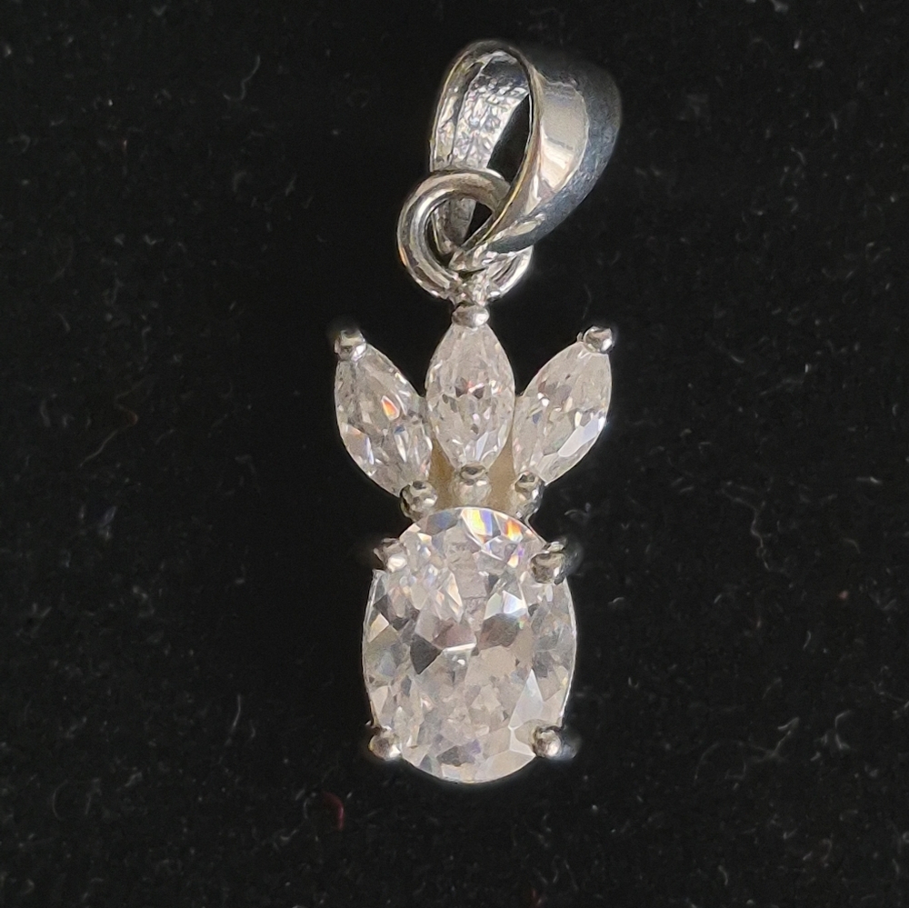 .925 Sterling Silver White Angel Pendant Jewelry  Brand new
